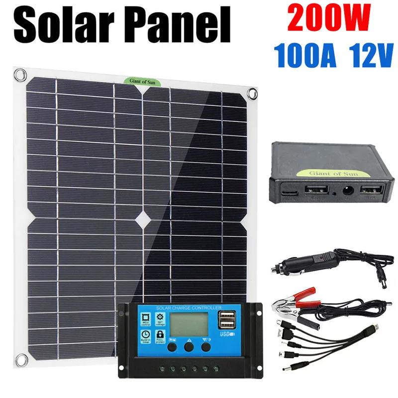 200W Solar Power System Set Du - Outdoor Usb Power Outlet review and price