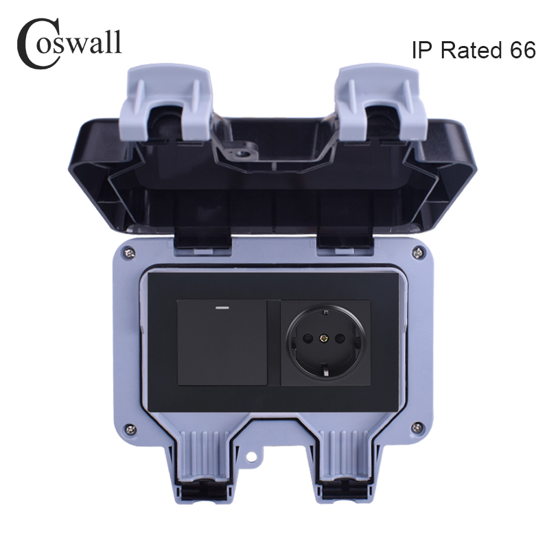 Coswall IP66 Weatherproof Wate - Outdoor Power Outlet Waterproof review and price