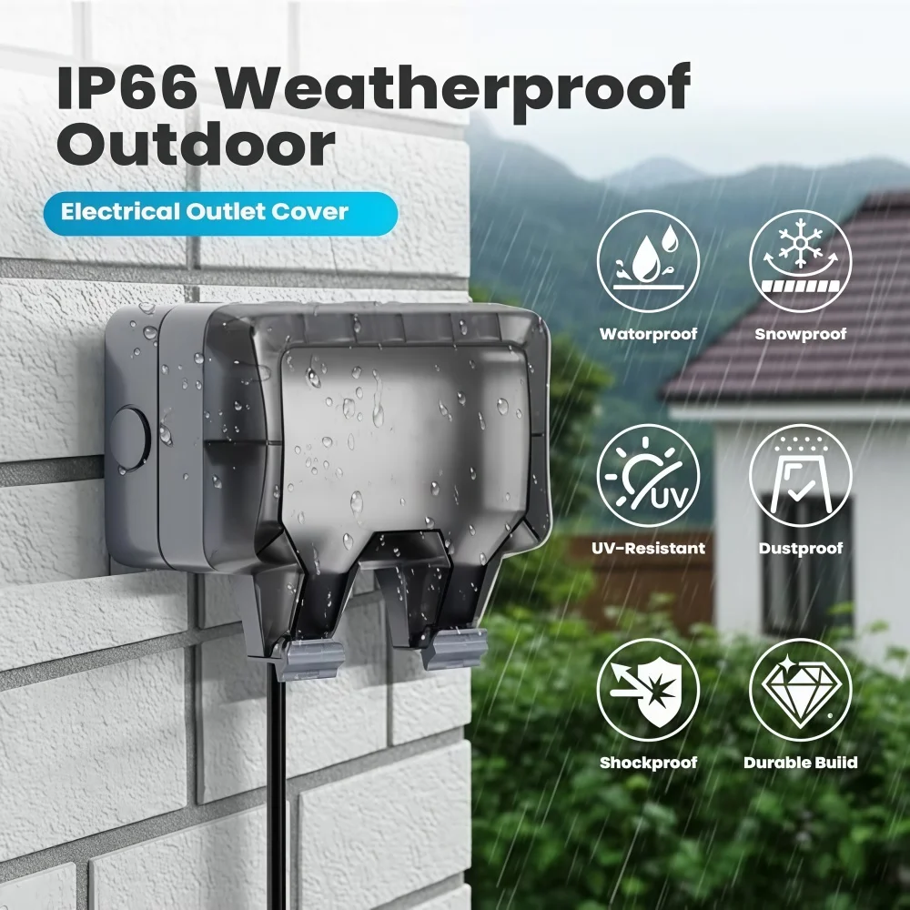 Waterproof Outdoor Socket,Doub - Outdoor Power Point Cover review and price