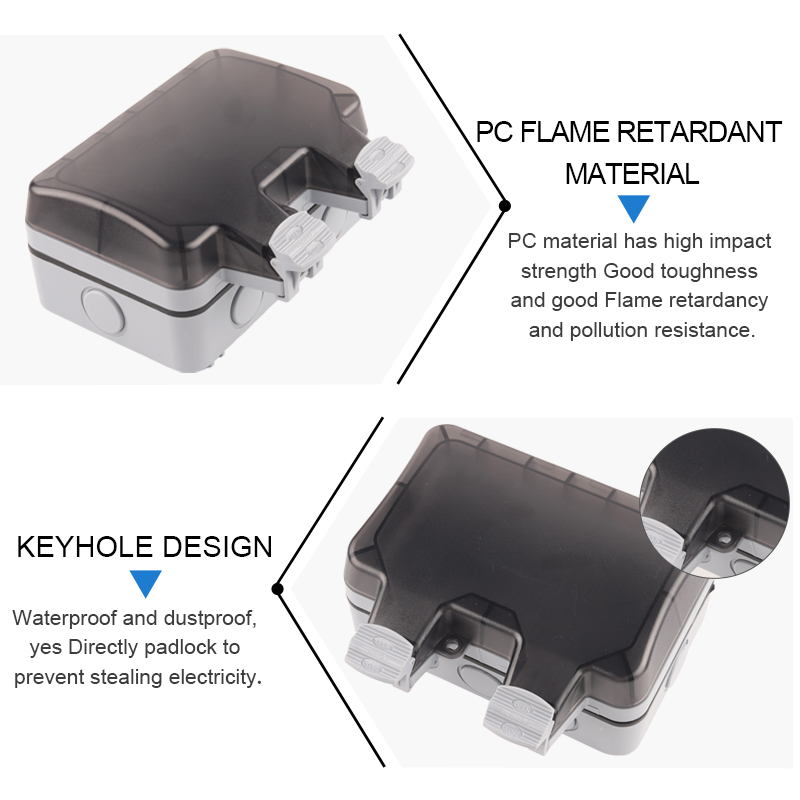 IP66 EU Germany Standard Water - Outdoor Power Outlet Waterproof review and price