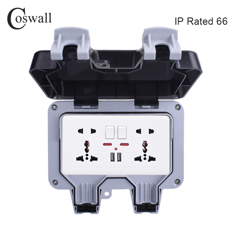 Coswall IP66 Weatherproof Wate - Outdoor Usb Power Outlet review and price