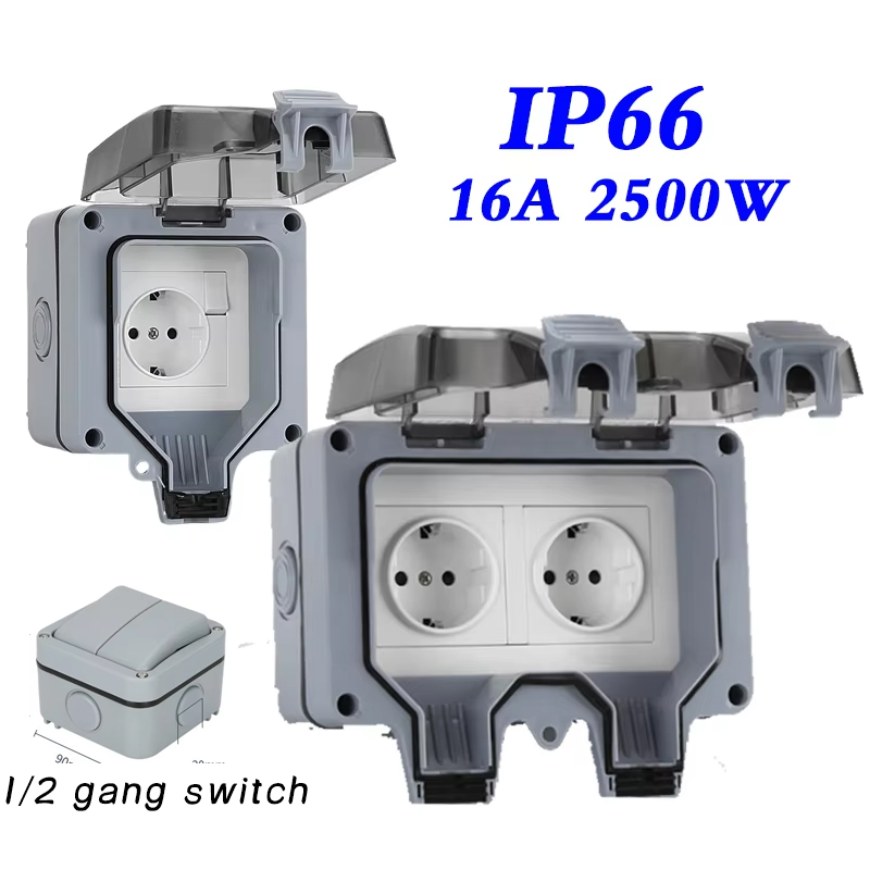 EU KR Outdoor Wall Waterproof  - Outdoor Power Outlet Waterproof review and price