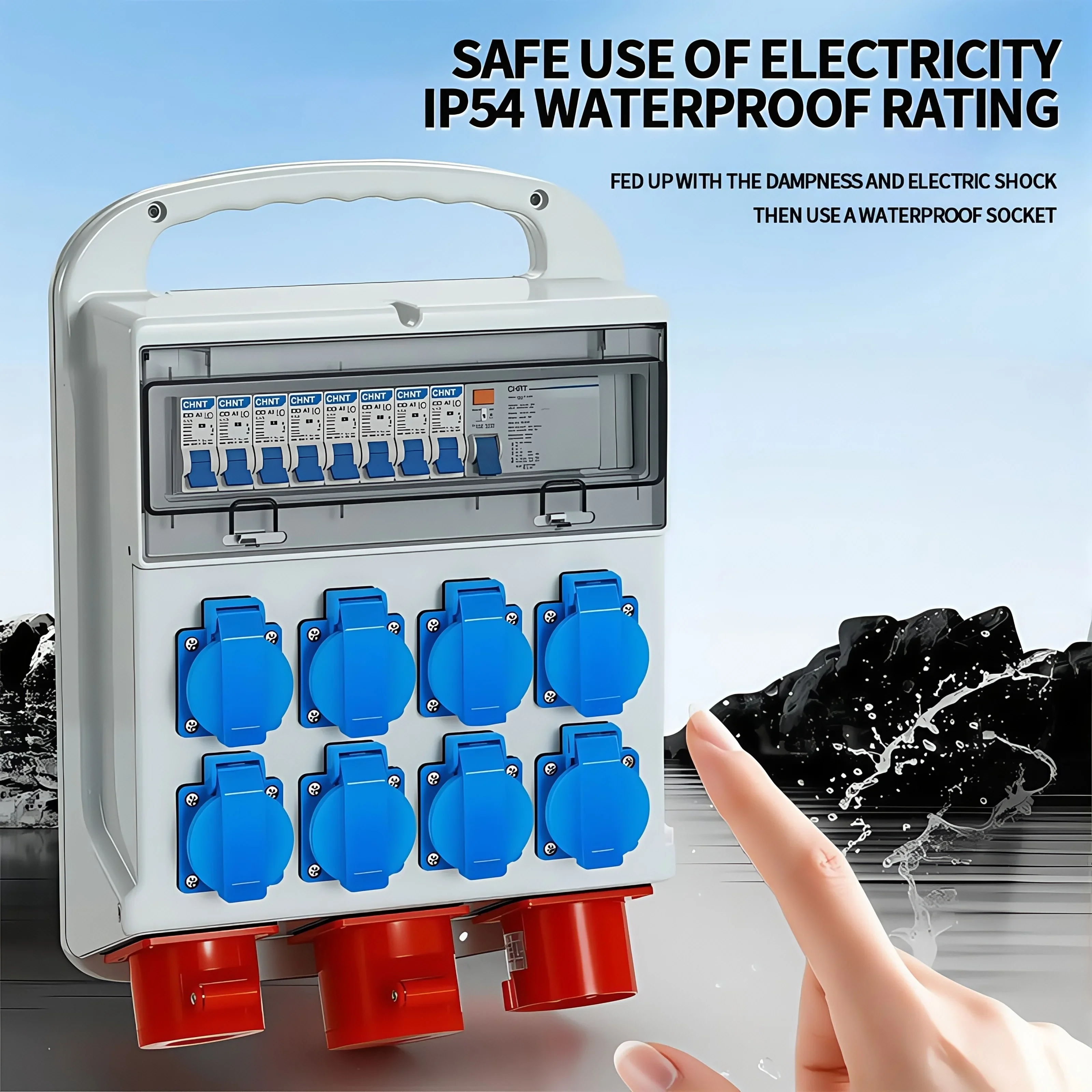 IP54 16A Waterproof Industrial - Outdoor Power Outlet Waterproof review and price
