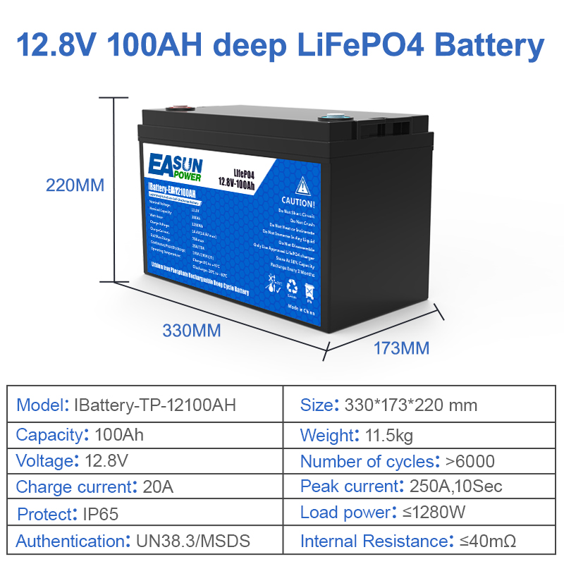 EASUN POWER 12V 100Ah LiFePO4  - Outdoor Power Inverter review and price