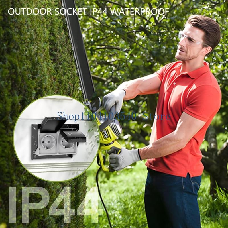 02DC 2 Gang Waterproof Outlet  - Outdoor Power Outlet Waterproof review and price