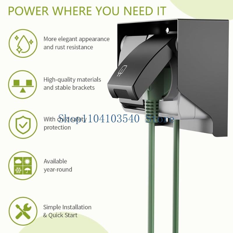 02DC 2 Gang Waterproof Outlet  - Outdoor Power Outlet Waterproof review and price