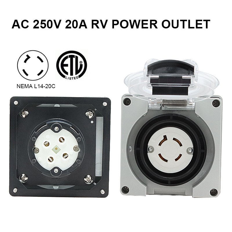125/250V 20A Generator RV Powe - Outdoor Power Outlet Waterproof review and price