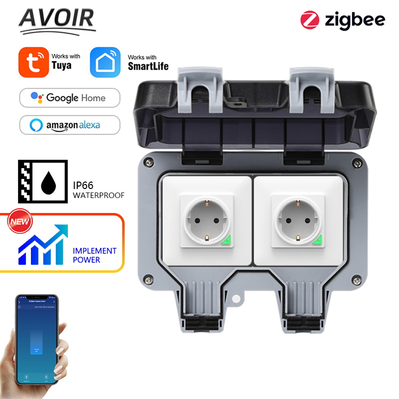 Avoir Tuya Zigbee Electrical S - Outdoor Power Outlet Waterproof review and price
