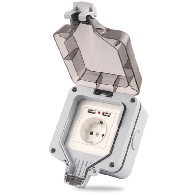 IP66 EU Standard German Style  - Outdoor Usb Power Outlet review and price