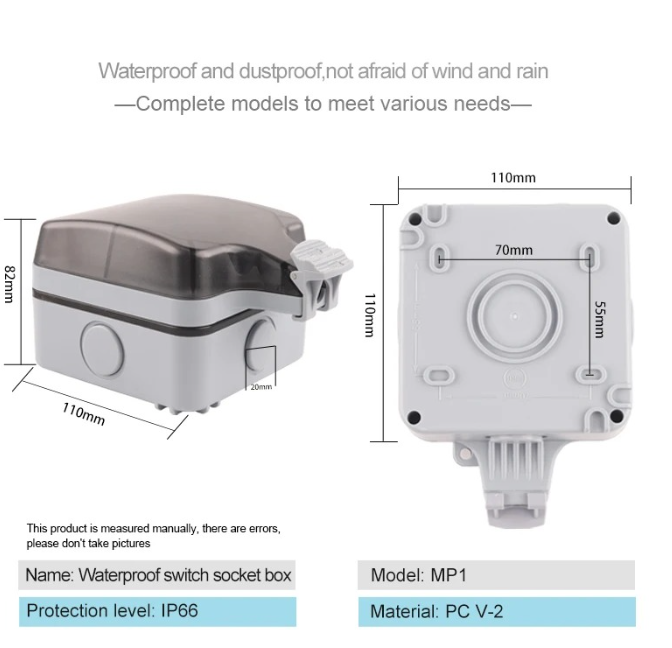 IP66 EU Standard German Style  - Outdoor Usb Power Outlet review and price